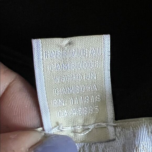 Michael Kors Black Flare Faux Leather Trim Skirt in Size L - Picture 8 of 8